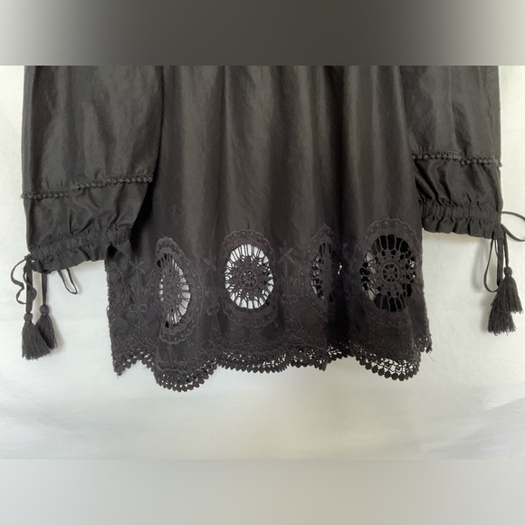 LOFT Black Embellished Off-Shoulder Blouse - Picture 4 of 8